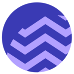 Purple circle with lighter purple lines
